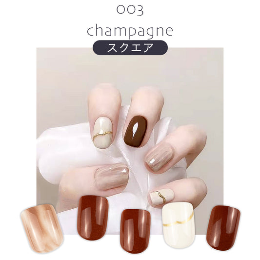 Nail tips - Easy nail art just by sticking them on - "003 champagne"